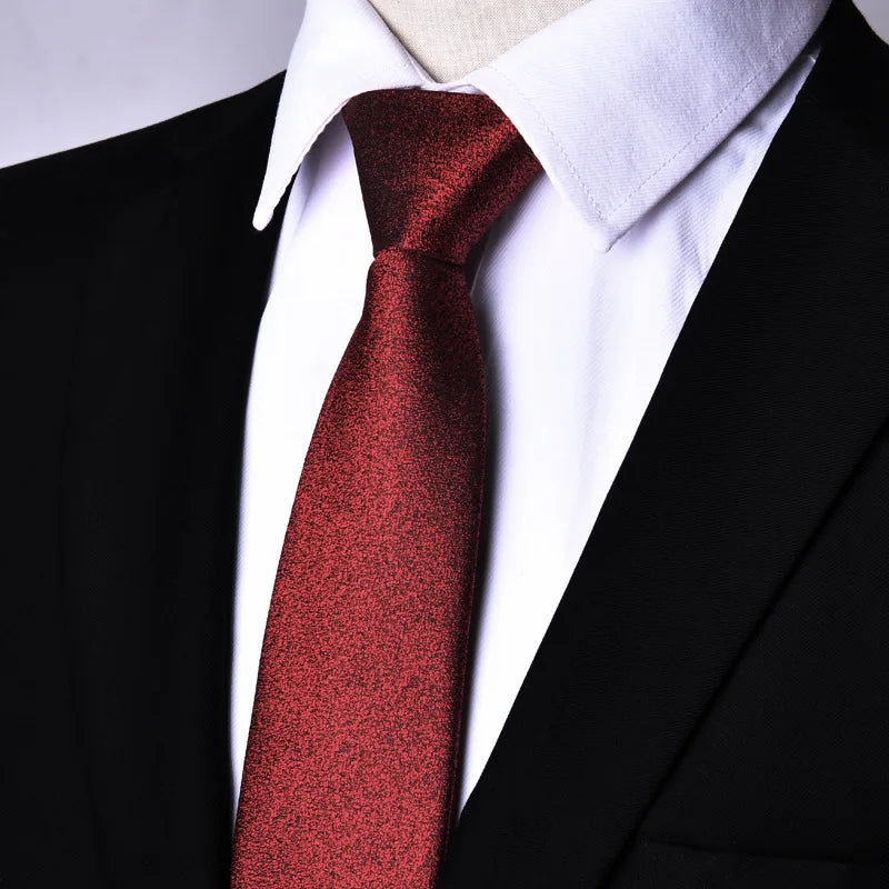 Men's Paisley Zipper Ties Skinny Neck Tie Solid