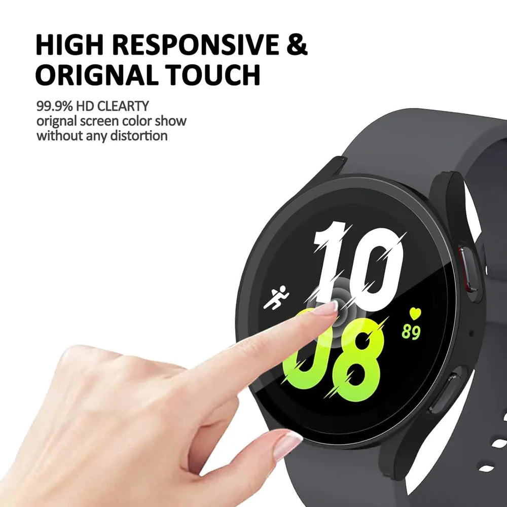 Tempered Glass+ PC Cover for Samsung Galaxy Watch