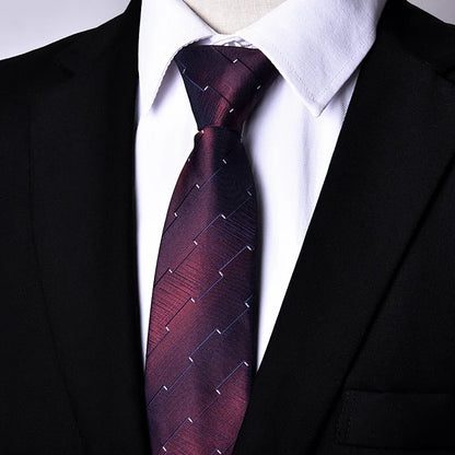 Men's Paisley Zipper Ties Skinny Neck Tie Solid