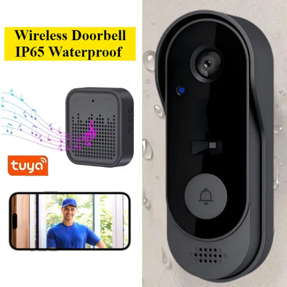 Tuya Smart Doorbell Camera Wifi Waterproof Outdoor Wireless Doorbells Intercom Video Eye Digital Door Peepholes Home Ring Bell