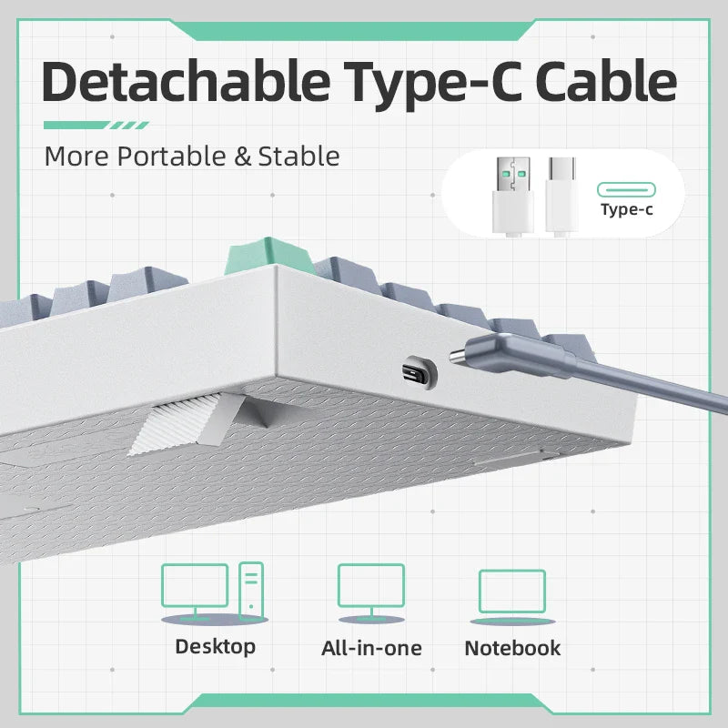 Portable Mechanical Wired Gaming Keyboard