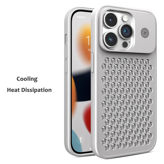 Luxury Heat Dissipation Cooling PC Phone Case For iPhone