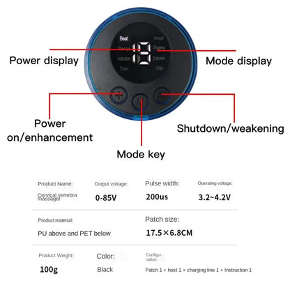 Neck Mini Electric Lcd Massage Ems 8 Body Relief