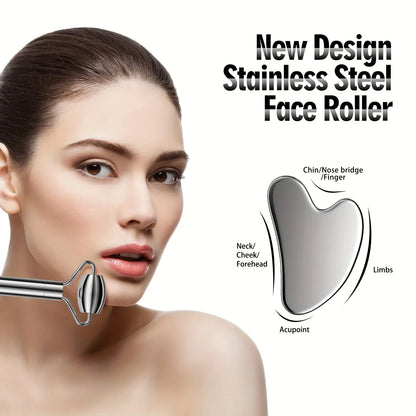 Stainless Steel Gua Sha And Face Rollers