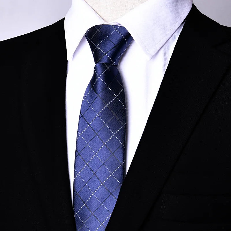 Men's Paisley Zipper Ties Skinny Neck Tie Solid