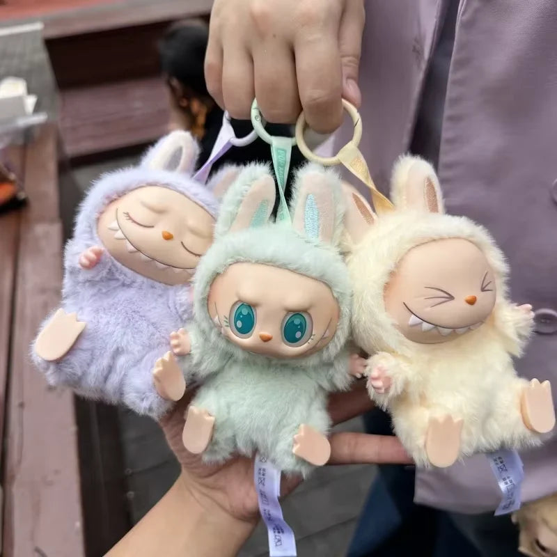 2025 In Stock Hot Anime Figure Labubu Have A Seat Series PVC Pendant Doll Model Monster Replica Keychain Kid Toys Birthday Gifts