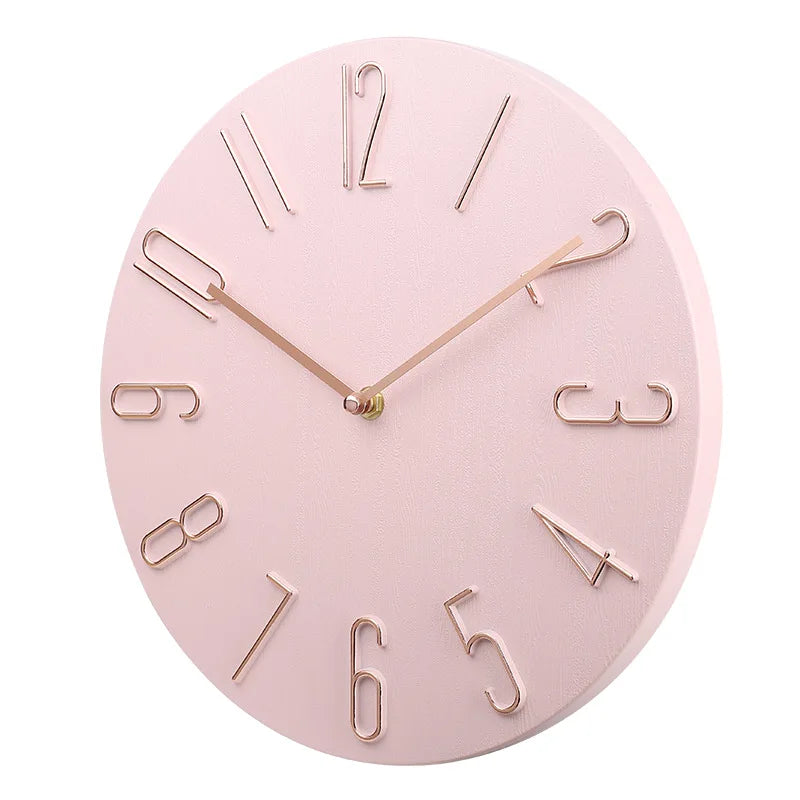 Wall clock living room household hanging fashion clock light