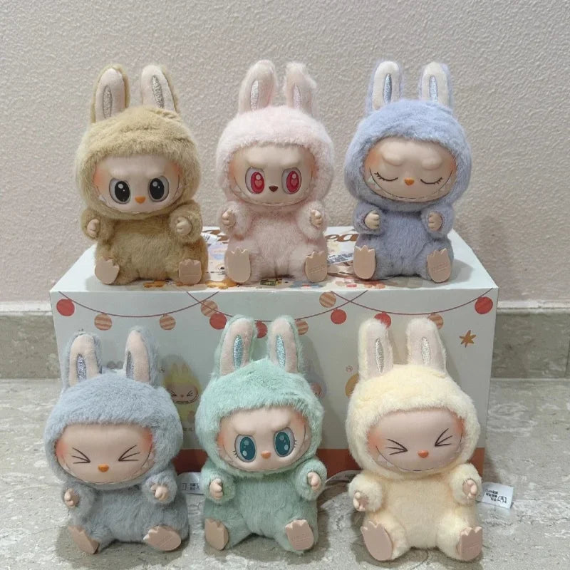 100% Original Labubu Has A Seat And Macaron Vinyl Face Doll Backpack Decorated Pendant For Surprise Blind Box Girl Mystery Gifts