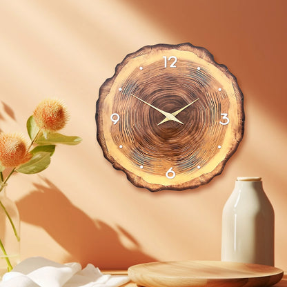 wooden ring veneer wall clock.