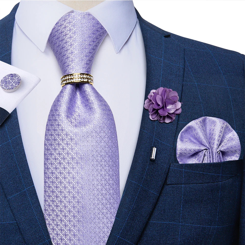 Men's Ties Handkerchief Cufflinks Metal Ring Brooch..