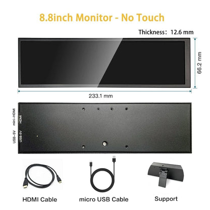 4k portable touch screen monitor 8.8''