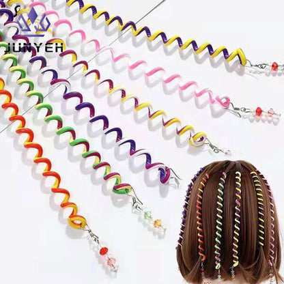 6Pcs/Set Kids Curler Hair Braid Hair Sticker Baby Girls Decor Hair Accesories Little Girl's Hair Headdress