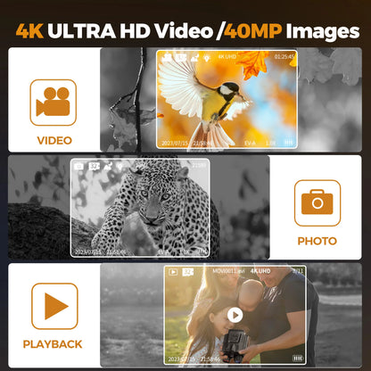 Night Vision Binoculars Goggles 2000FT Infrared 4K Night Vision 64GB Card Tactical Light 8X Digital Zoom for Outdoor Camping