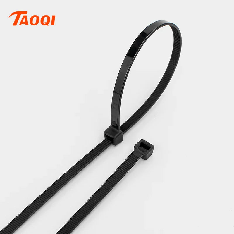 Self-locking plastic nylon tie 100PCS/bag black Zip wraps strap