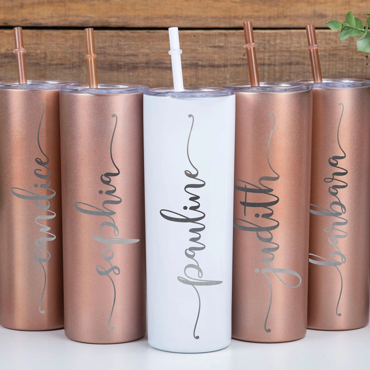 Personalized Bridesmaid 20 OZ Skinny Tumbler