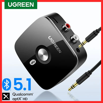 Bluetooth RCA Receiver 5.1 aptX HD 3.5mm Jack Aux Wireless Adapter Music