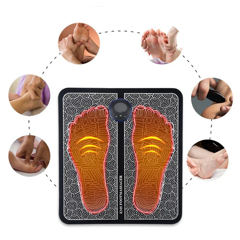 Remote EMS Foot Massager Pad Portable