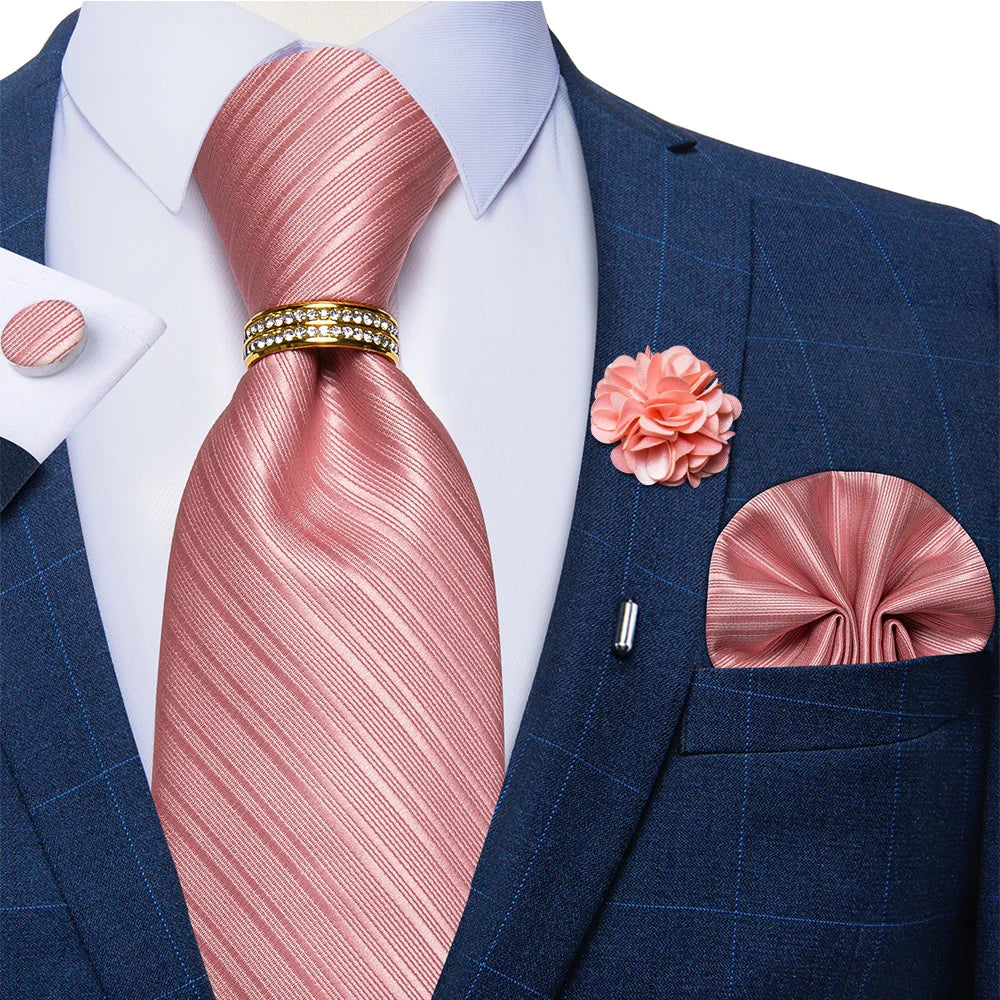 Men's Ties Handkerchief Cufflinks Metal Ring Brooch..