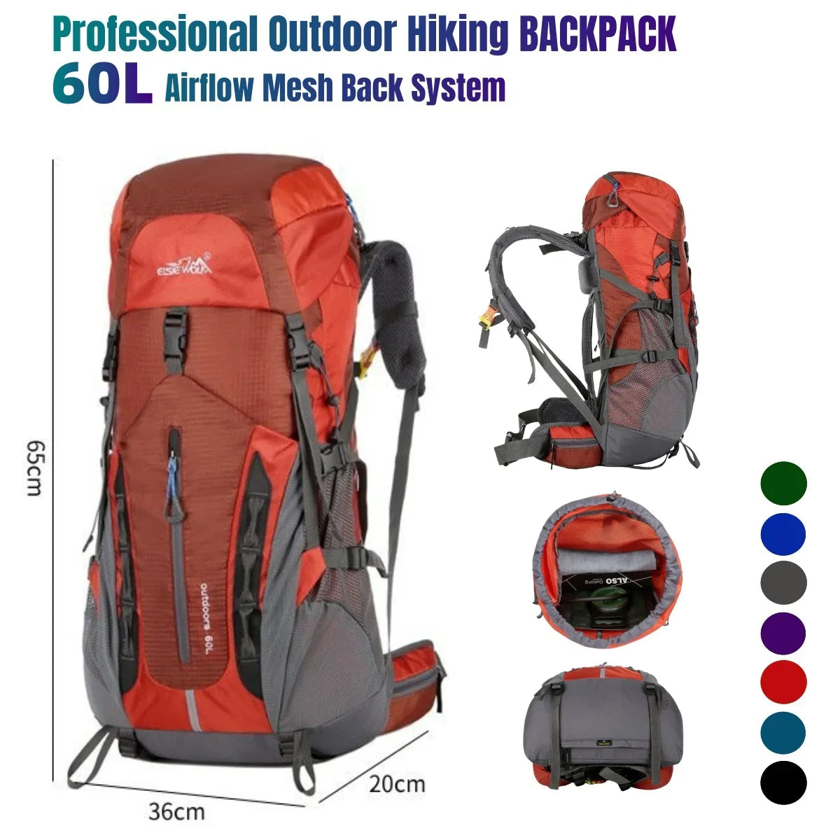 Hiking Waterproof Travel Backpack - Assorted