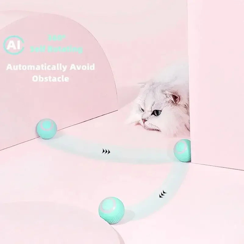 Smart Cat Rolling Ball Toys Rechargeable Cat Toys