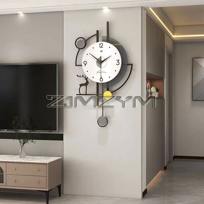 Modern Pendulum Wall Clock for Living Room..