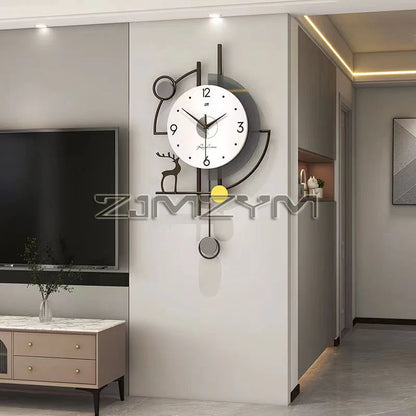 Modern Pendulum Wall Clock for Living Room..
