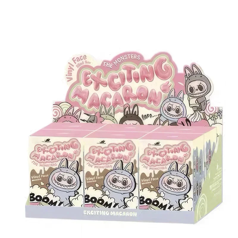 The Monsters V1 Labubu Exciting Macarone Series Blind Box Action Anime Figures Toys Keychain