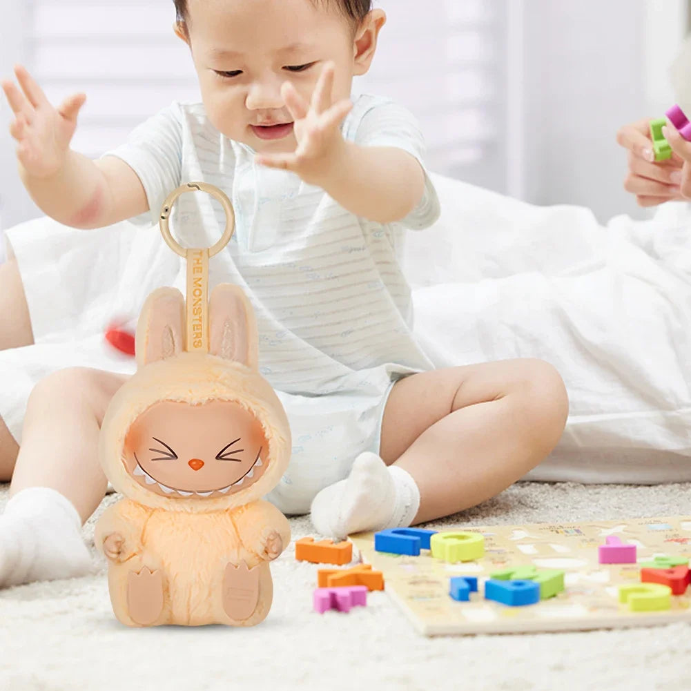 1:1 Replica Labubu The Monsters Toys Plush Vinyl Face Dolls Heart-Moving Macaron Hanging Keychain Dolls Action Figures Model