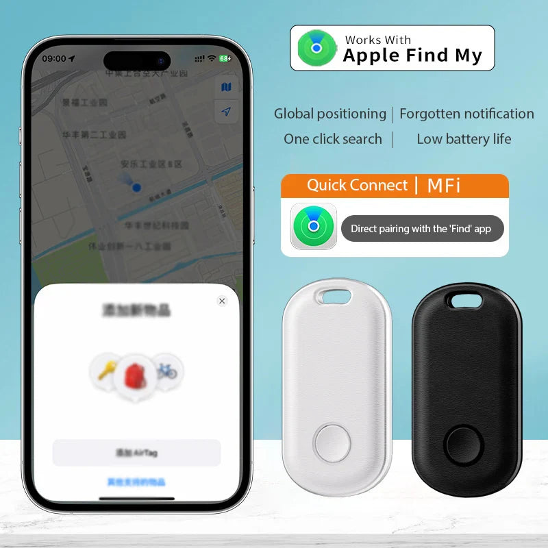 Smart Bluetooth GPS Tracker Works with Apple