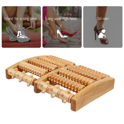 Wooden Foot Massage Roller