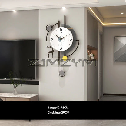 Modern Pendulum Wall Clock for Living Room..