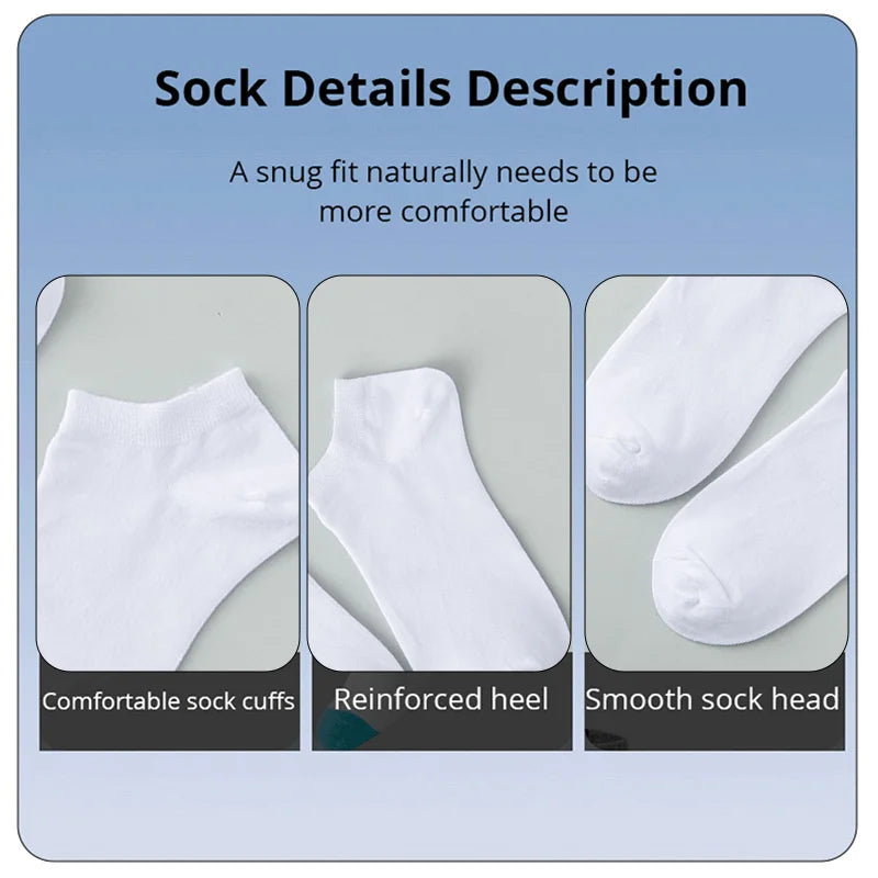 10 Pairs Women/Men Boat Socks Invisible Low Cut Silicone