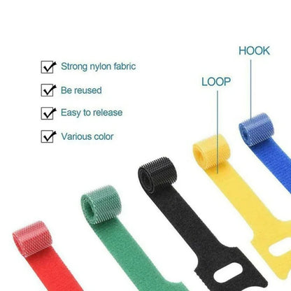 Reusable Cable Ties with Hook and Loop