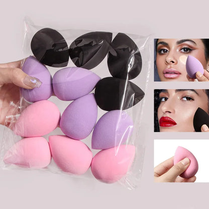 12Pcs Multicolor Makeup Sponge Blender Beauty Egg Cosmetic Puff