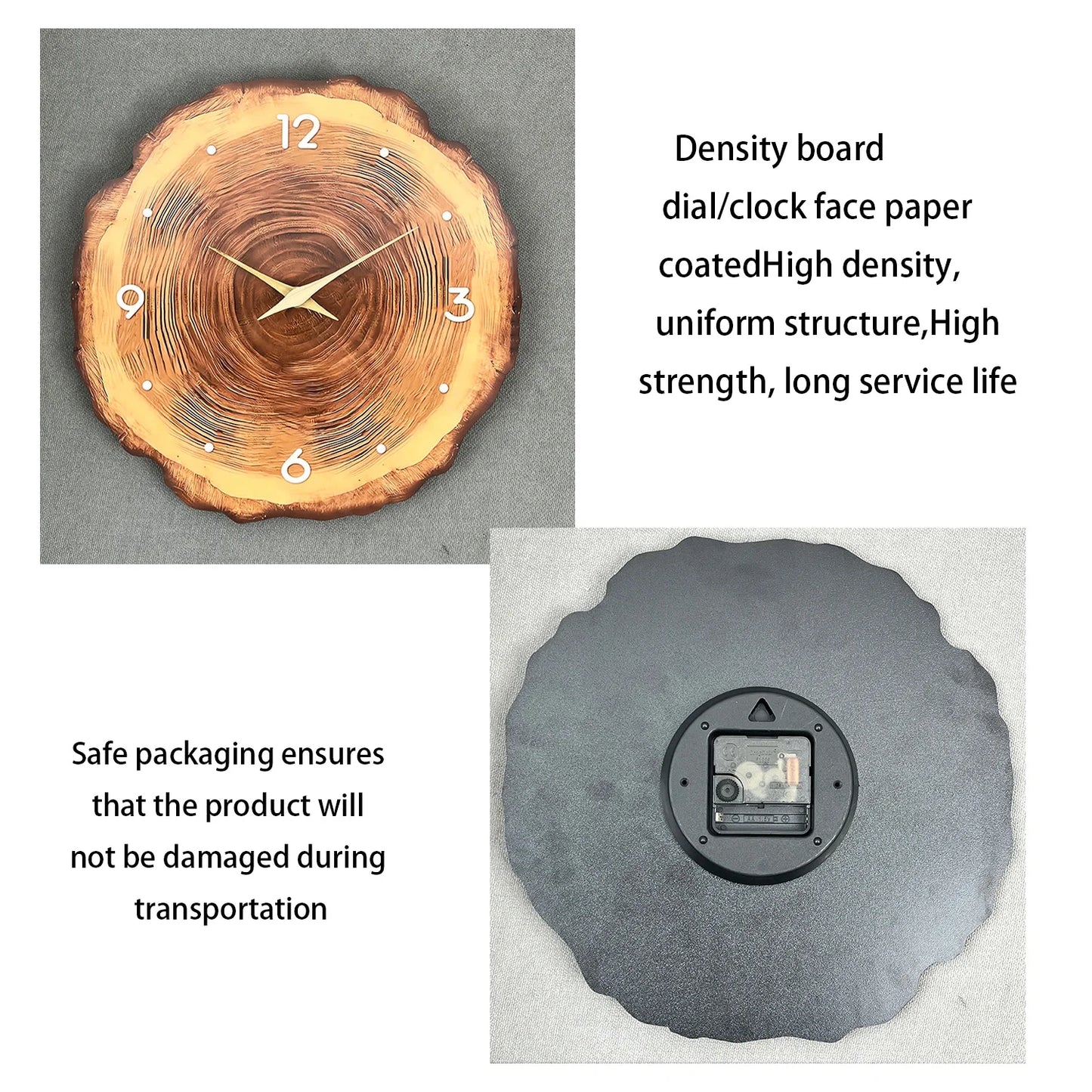 wooden ring veneer wall clock.