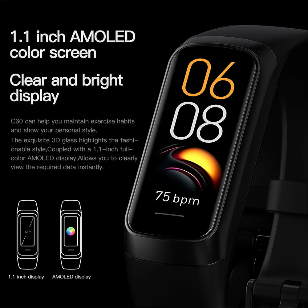 Sports Waterproof Smartwatch Band for Women IOS Android