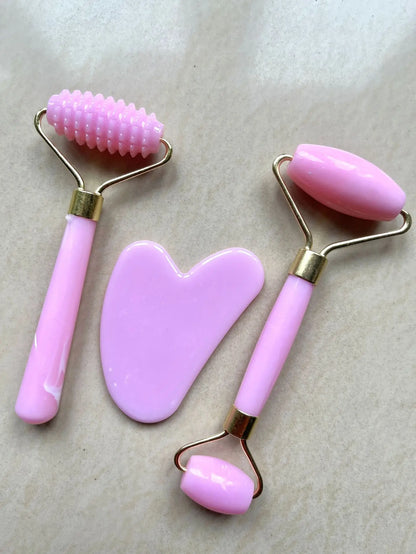 3pcs Set Resin Gua Sha Roller Massager