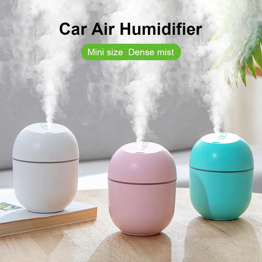 Car Purifier Aroma Anion Mist Maker with LED Lamp Romantic Light