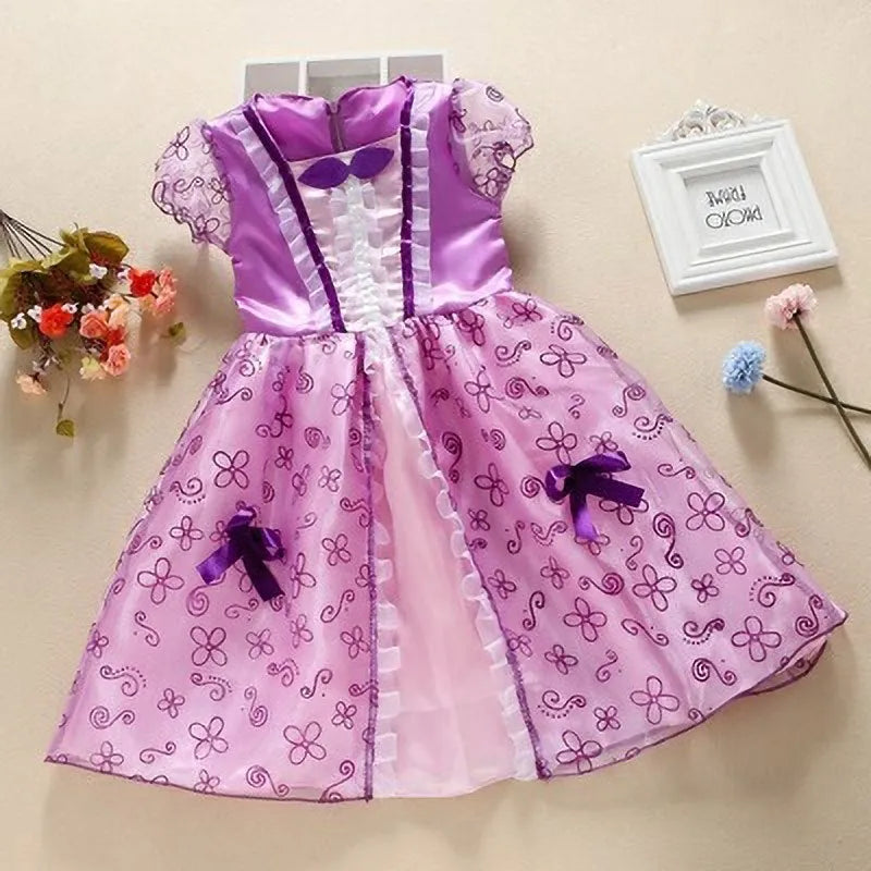 Girls Princess Dress Kids Cinderella Snow White Aurora