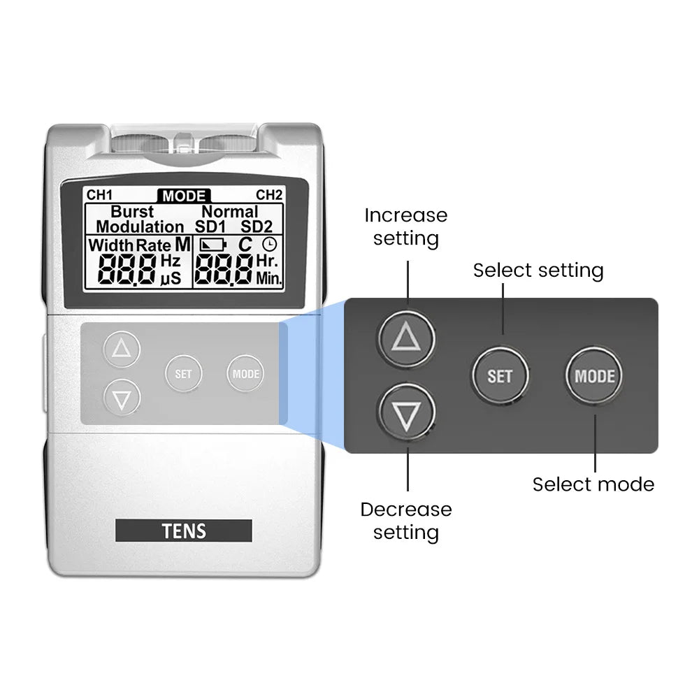 Electric Muscle Stimulator Tens Unit Machine