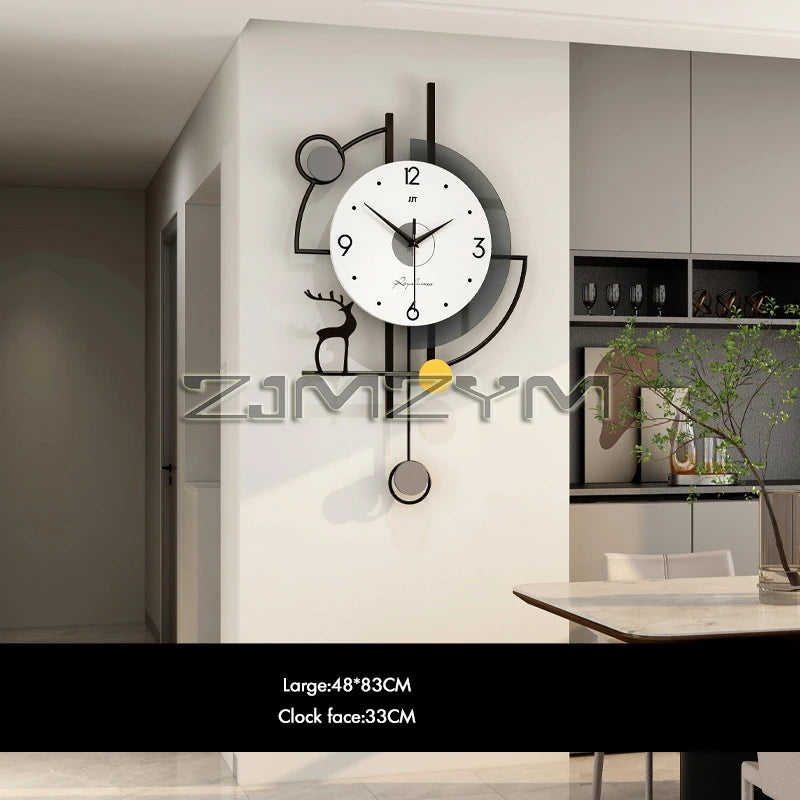 Modern Pendulum Wall Clock for Living Room..