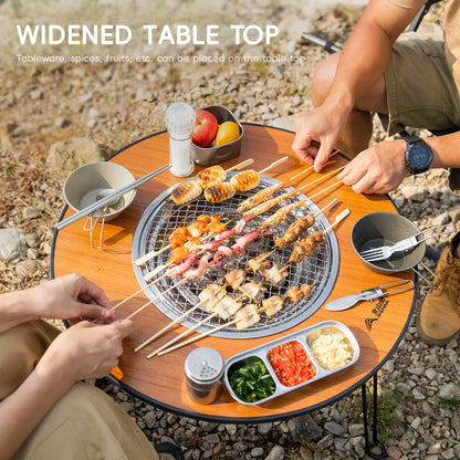 Folding Barbecue Round Table Stove Portable