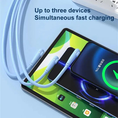 Lenuo 3 in 1 Fast Charging L Shape Micro USB Type C Cable