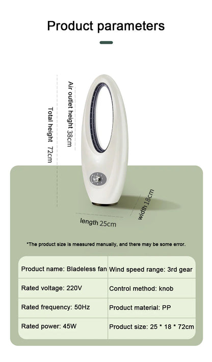 Bladeless Leaf Less Wind Speed Electric Fan