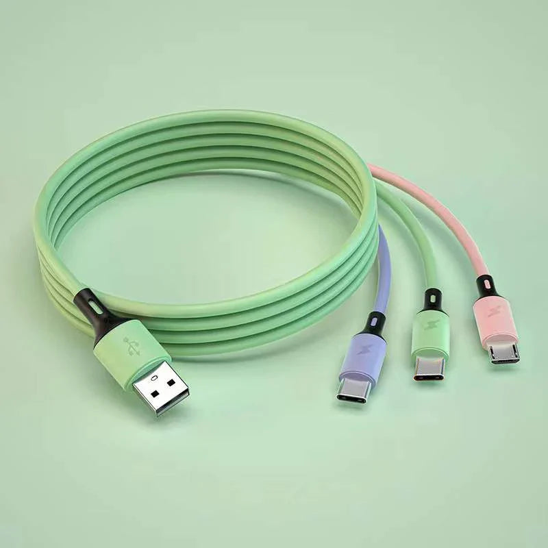 3 In 1 USB Type-C Fast Charging Line Cable Micro USB