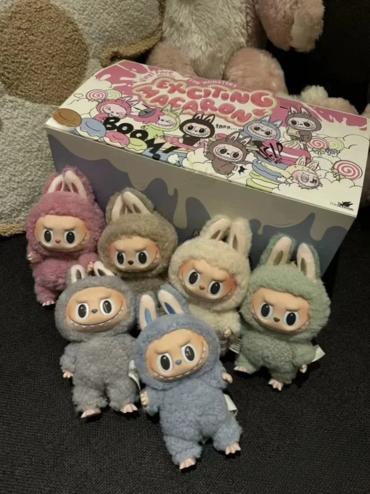 100% Original Labubu Has A Seat And Macaron Vinyl Face Doll Backpack Decorated Pendant For Surprise Blind Box Girl Mystery Gifts