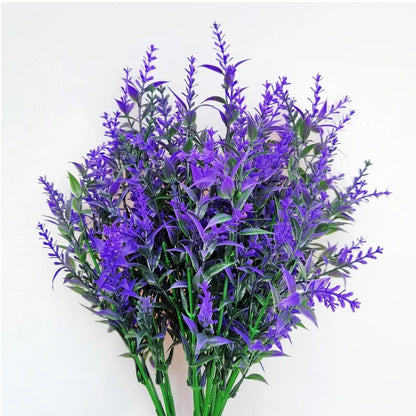 3/5/10Pcs Artificial Flower Plastic Lavender Fake Plant Home Table Outdoor Garden Decoration Wedding Bridal Bouquet Decoration
