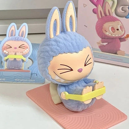 100% Genuine The Monsters Labubu Lazy Yoga Series Mystery Blind Box Cute Anime Figure Model Confirm Style Desktop Ornaments Toys