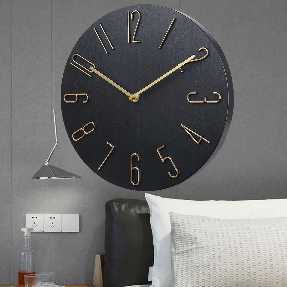 Wall clock living room household hanging fashion clock light