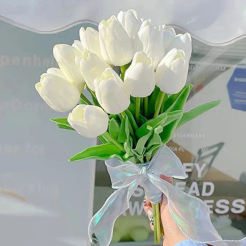 Tulip Flower Artificial Tulip Bouquet 10/5Pcs PE foam Fake Flower